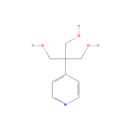 2-HYDROXYMETHYL 2-(4-PYRIDYL)-1,3-PROPANEDIOL (CAS: 20845-48-1) - Chemical Structure and Molecular Formula 
