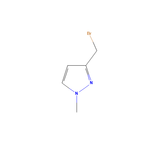 3-BROMOMETHYL-1-METHYL-1H-PYRAZOLE (CAS: 102846-13-9) - Chemical Structure and Molecular Formula 