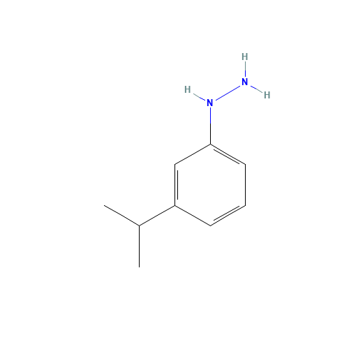3-ISOPROPYLPHENYLHYDRAZINE HYDROCHLORIDE (CAS: 680218-05-7) - Chemical Structure and Molecular Formula 