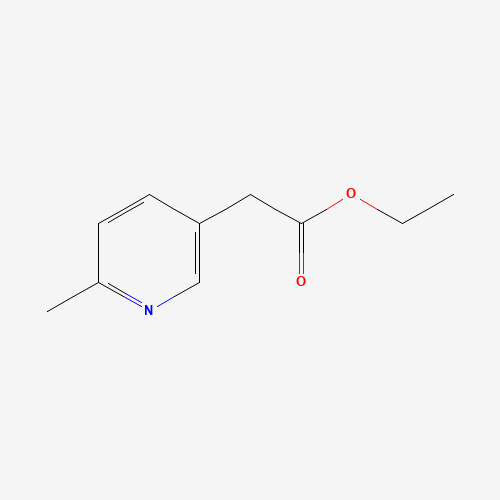 3-PYRIDINEACETIC ACID, 6-METHYL-,ETHYL ESTER (CAS: 91843-27-5) - Chemical Structure and Molecular Formula 