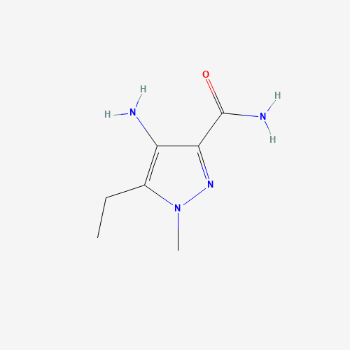 4-AMINO-5-ETHYL-1-METHYL-1H-PYRAZOLE-3-CARBOXYLIC ACID AMIDE (CAS: 247583-80-8) - Chemical Structure and Molecular Formula 