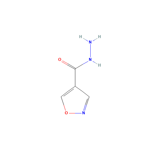 4-Isoxazolecarboxylicacid,hydrazide(9CI) (CAS: 885273-78-9) - Chemical Structure and Molecular Formula 