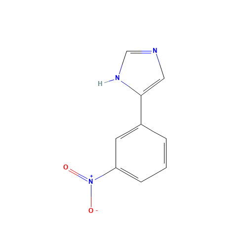 5-(3-Nitro-phenyl)-1H-imidazole (CAS: 40511-41-9) - Chemical Structure and Molecular Formula 