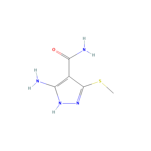 5-AMINO-3-(METHYLTHIO)-1H-PYRAZOLE-4-CARBOXAMIDE (CAS: 90914-35-5) - Related Chemical Product