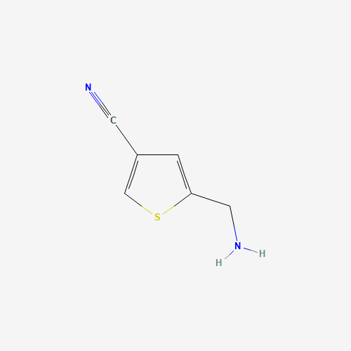 5-AMINOMETHYL-THIOPHENE-3-CARBONITRILE (CAS: 232280-88-5) - Chemical Structure and Molecular Formula 
