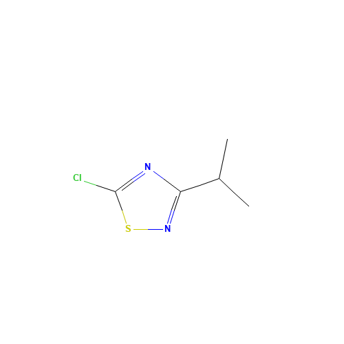 5-Chloro-3-isopropyl-1,2,4-thiadiazole (CAS: 51302-12-6) - Chemical Structure and Molecular Formula 