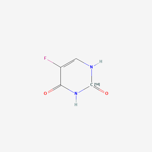 5-FLUOROURACIL, [2-14C] (CAS: 766-63-2) - Chemical Structure and Molecular Formula 