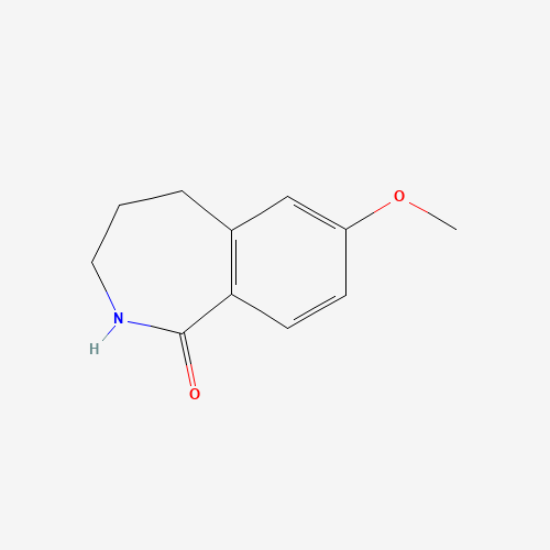 7-METHOXY-2,3,4,5-TETRAHYDRO-BENZO[C]AZEPIN-1-ONE (CAS: 3648-86-0) - Chemical Structure and Molecular Formula 