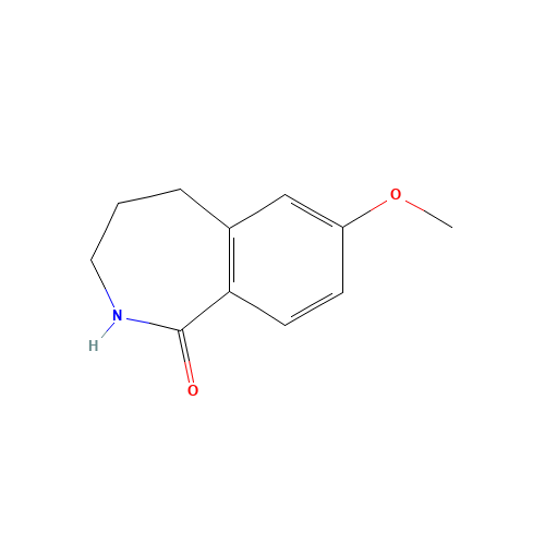 7-METHOXY-2,3,4,5-TETRAHYDRO-BENZO[C]AZEPIN-1-ONE (CAS: 3648-86-0) - Chemical Structure and Molecular Formula 