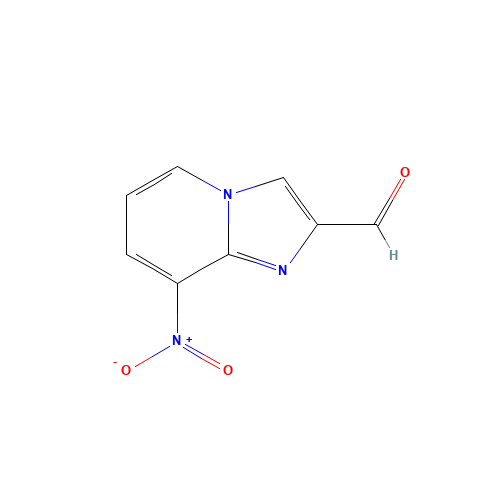 8-NITRO-IMIDAZO[1,2-A]PYRIDINE-2-CARBALDEHYDE (CAS: 885276-72-2) - Chemical Structure and Molecular Formula 