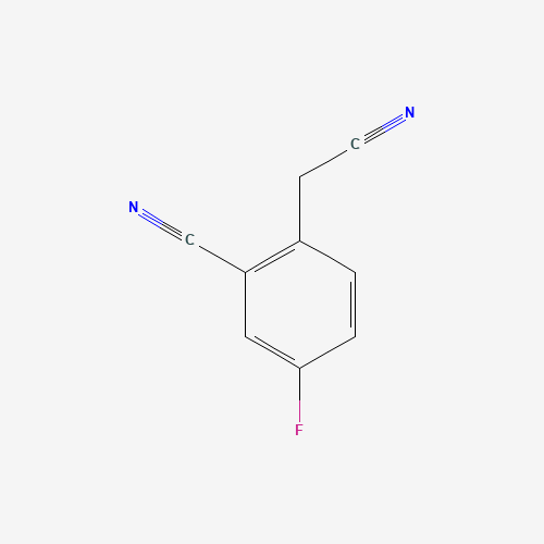 Benzeneacetonitrile, 2-cyano-4-fluoro- (9CI) (CAS: 256951-82-3) - Chemical Structure and Molecular Formula 