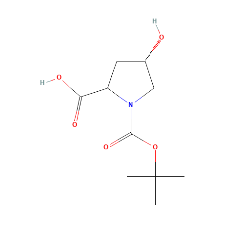BOC-D-HYP-OH (CAS: 946610-68-0) - Chemical Structure and Molecular Formula 