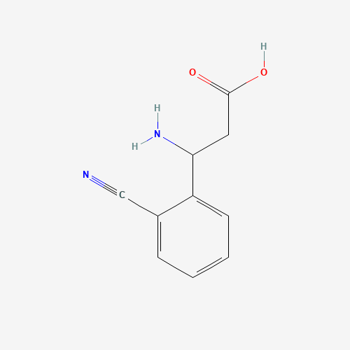 DL-3-AMINO-3-(2-CYANO-PHENYL)-PROPIONIC ACID (CAS: 682804-19-9) - Chemical Structure and Molecular Formula 
