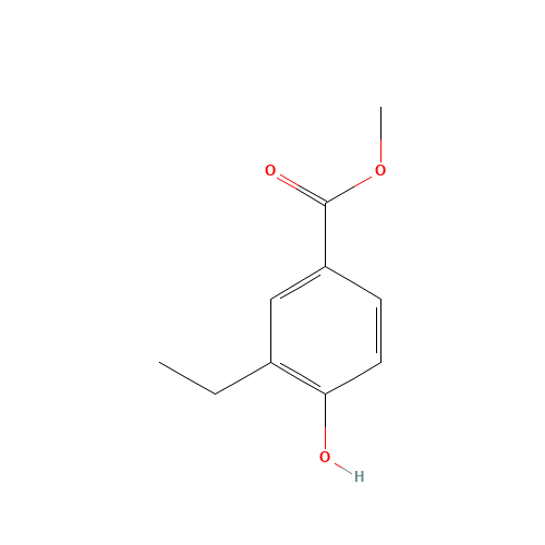 METHYL 3-ETHYL-4-HYDROXYBENZOATE (CAS: 22934-36-7) - Chemical Structure and Molecular Formula 