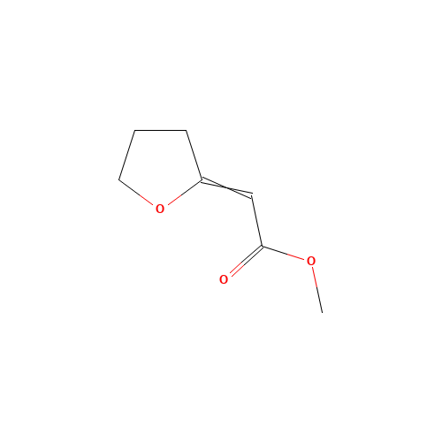 METHYL E-(DIHYDROFURAN-2-YLIDENE)ACETATE (CAS: 52196-15-3) - Chemical Structure and Molecular Formula 