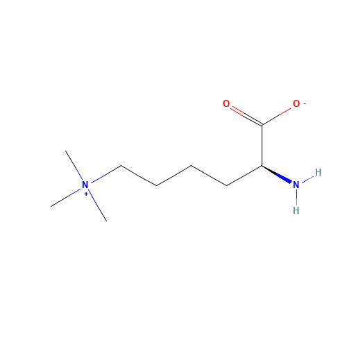 N-EPSILON,N-EPSILON,N-EPSILON-TRIMETHYLLYSINE (CAS: 23284-33-5) - Chemical Structure and Molecular Formula 