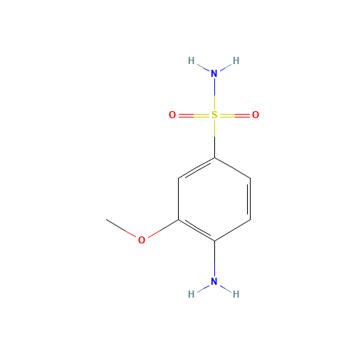 O-ANISIDINE-P-SULFONAMIDE (CAS: 37559-30-1) - Chemical Structure and Molecular Formula 