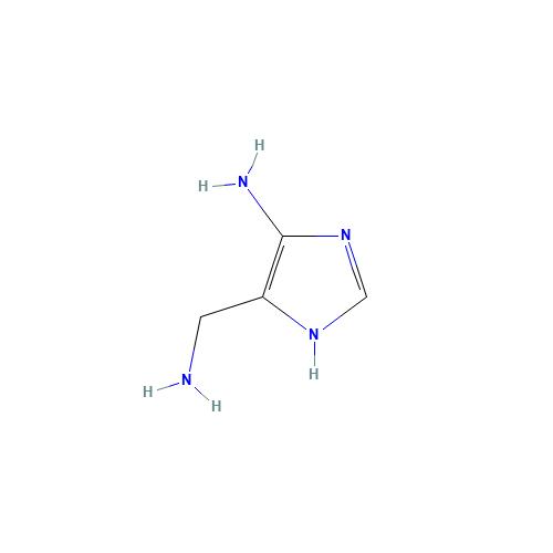 5-Aminomethyl-1H-imidazol-4-amine (CAS: 771580-57-5) - Chemical Structure and Molecular Formula 
