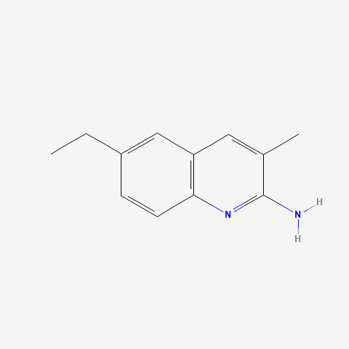2-Amino-6-ethyl-3-methylquinoline (CAS: 203506-22-3) - Chemical Structure and Molecular Formula 
