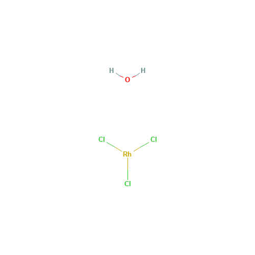 Rhodium (III) chloride trihydrate (CAS: 20765-98-4) - Chemical Structure and Molecular Formula 