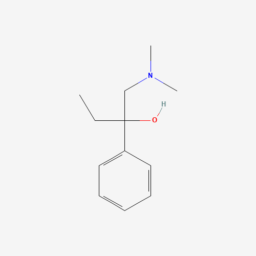 1-(DIMETHYLAMINO)-2-PHENYL-2-BUTANOL (CAS: 5612-61-3) - Chemical Structure and Molecular Formula 