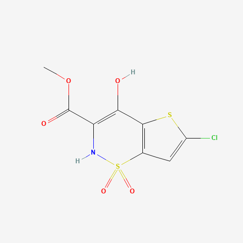 6-chloro-4-hydroxy-3-metho-xycarbonyl-2H-thieno[2,3-e]-1,2-thiazine-1,1-dioxide (CAS: 70374-51-5) - Related Chemical Product