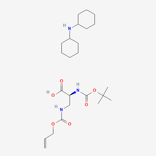 BOC-DAP(ALOC)-OH DCHA (CAS: 204197-28-4) - Chemical Structure and Molecular Formula 