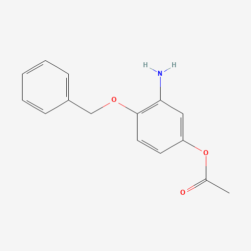 3-aMino-4-benzyloxylphenylacetate (CAS: 141498-80-8) - Chemical Structure and Molecular Formula 