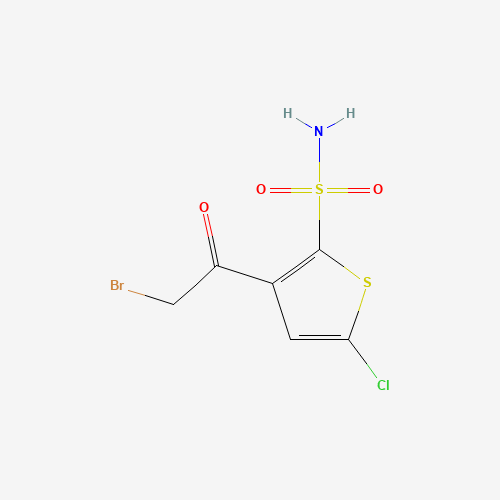 3-(2-Bromoacetyl)-5-chloro-2-thiophenesulfonamide (CAS: 160982-11-6) - Chemical Structure and Molecular Formula 