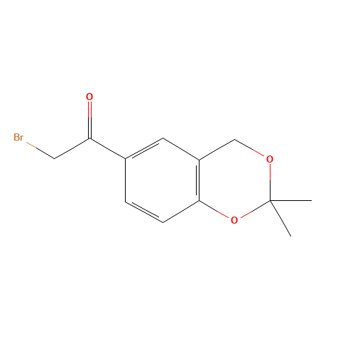 Ethanone, 2-bromo-1-(2,2-dimethyl-4H-1,3-benzodioxin-6-yl)- (CAS: 102293-80-1) - Related Chemical Product