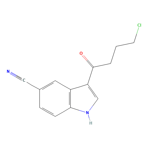 3-(4-chlorobutanoyl)-1H-indole-5-carbonitrile (CAS: 276863-95-7) - Chemical Structure and Molecular Formula 