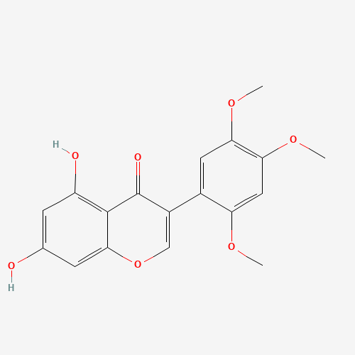 4H-1-Benzopyran-4-one, 5,7-dihydroxy-3-(2,4,5-trimethoxyphenyl)- (CAS: 75340-02-2) - Chemical Structure and Molecular Formula 