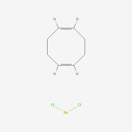 Dichloro(cycloocta-1,5-diene)ruthenium(II) (CAS: 50982-12-2) - Chemical Structure and Molecular Formula 