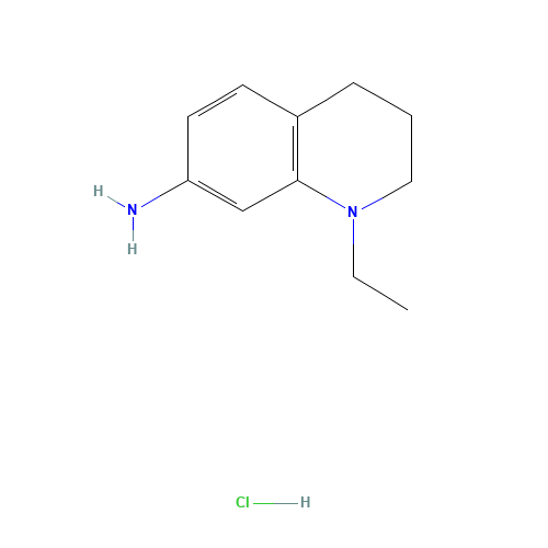 N-ETHYL-1,2,3,4-TETRAHYDRO-7-QUINOLINAMINE HYDROCHLORIDE (CAS: 927684-98-8) - Chemical Structure and Molecular Formula 