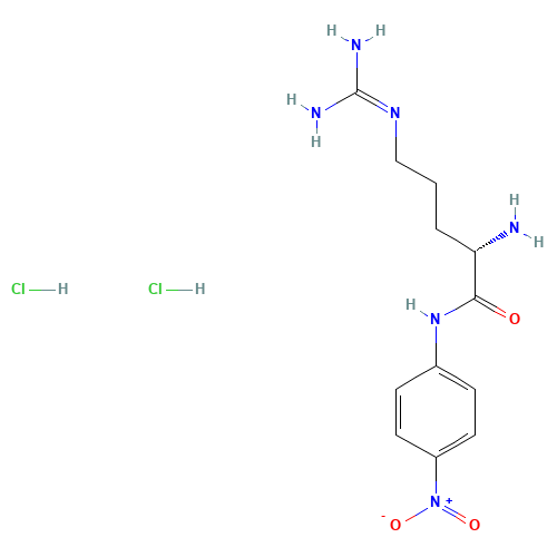 L-ARGININE P-NITROANILIDE DIHYDROCHLORIDE (CAS: 40127-11-5) - Chemical Structure and Molecular Formula 