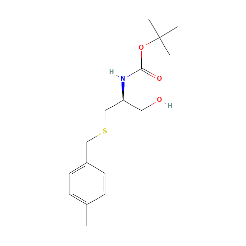 BOC-CYS(4-MEBZL)-OL (CAS: 129397-85-9) - Chemical Structure and Molecular Formula 