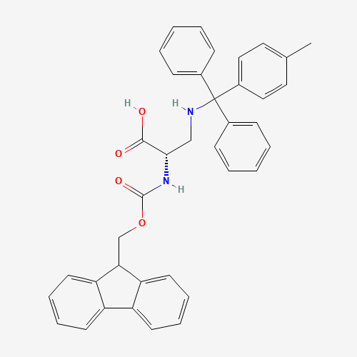 FMOC-DAP(MTT)-OH (CAS: 654670-89-0) - Chemical Structure and Molecular Formula 