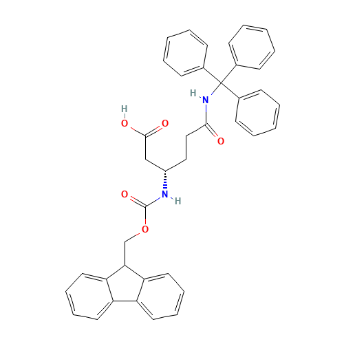 (s)-3-(fmoc-amino)-n-trityl-adipic acid 6-amide (CAS: 401915-55-7) - Chemical Structure and Molecular Formula 