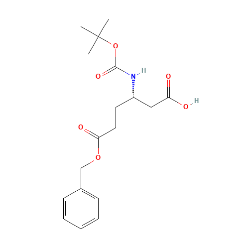 Boc-L-beta-homoglutamic acid 6-benzyl ester (CAS: 218943-30-7) - Chemical Structure and Molecular Formula 