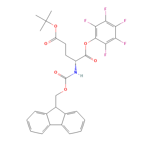 Fmoc-D-Glu(OtBu)-OPfp (CAS: 200616-21-3) - Chemical Structure and Molecular Formula 