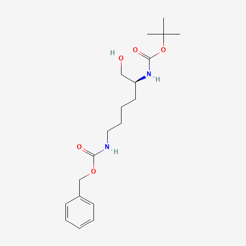 N-alpha-t-Butyloxycarbonyl-N-epsilon-benzyloxycarbonyl-L-lysinol (CAS: 82689-20-1) - Chemical Structure and Molecular Formula 