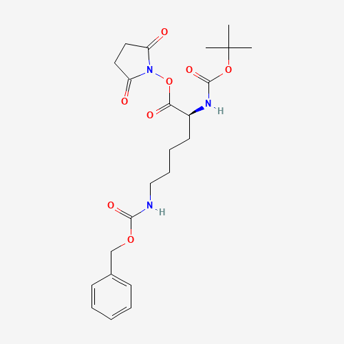 BOC-LYS(Z)-OSU (CAS: 34404-36-9) - Chemical Structure and Molecular Formula 