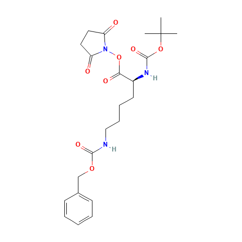 BOC-LYS(Z)-OSU (CAS: 34404-36-9) - Chemical Structure and Molecular Formula 