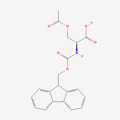 FMOC-SER(AC)-OH (CAS: 171778-17-9) - Chemical Structure and Molecular Formula 