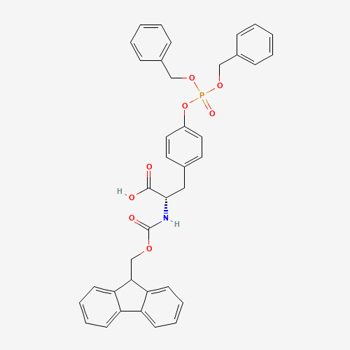 FMOC-TYR(PO3BZL2)-OH (CAS: 134150-51-9) - Chemical Structure and Molecular Formula 