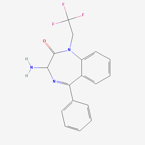 2H-1,4-Benzodiazepin-2-one, 3-aMino-1,3-dihydro-5-phenyl-1-(2,2,2-trifluoroethyl)- (CAS: 177954-78-8) - Chemical Structure and Molecular Formula 