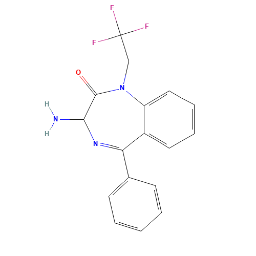 2H-1,4-Benzodiazepin-2-one, 3-aMino-1,3-dihydro-5-phenyl-1-(2,2,2-trifluoroethyl)- (CAS: 177954-78-8) - Related Chemical Product