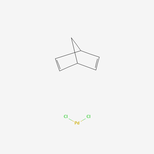 (BICYCLO[2.2.1]HEPTA-2,5-DIENE)DICHLOROPALLADIUM(II) (CAS: 12317-46-3) - Chemical Structure and Molecular Formula 