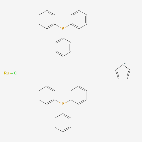 Chlorocyclopentadienylbis(triphenylphosphine)ruthenium(II) (CAS: 32993-05-8) - Chemical Structure and Molecular Formula 