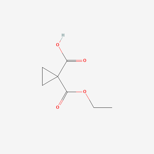 1-(ethoxycarbonyl)cyclopropanecarboxylic acid (CAS: 3697-66-3) - Chemical Structure and Molecular Formula 